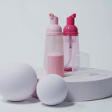Pink Curved Foam Bottles