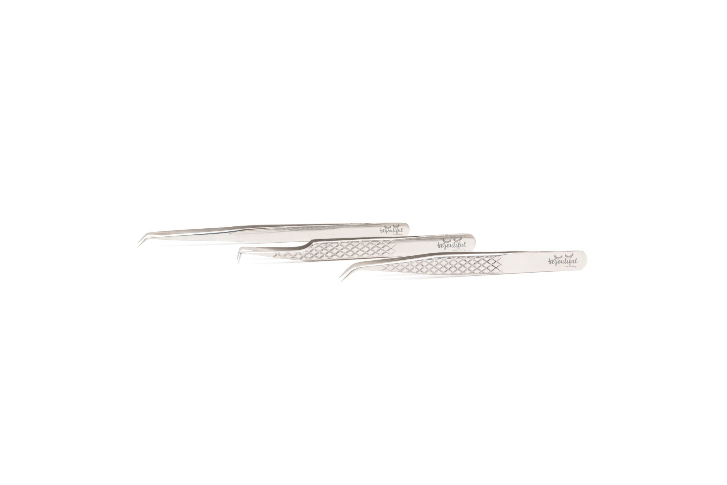 3 Custom Engraved Professional Tweezer Set – Pleaser Lashes