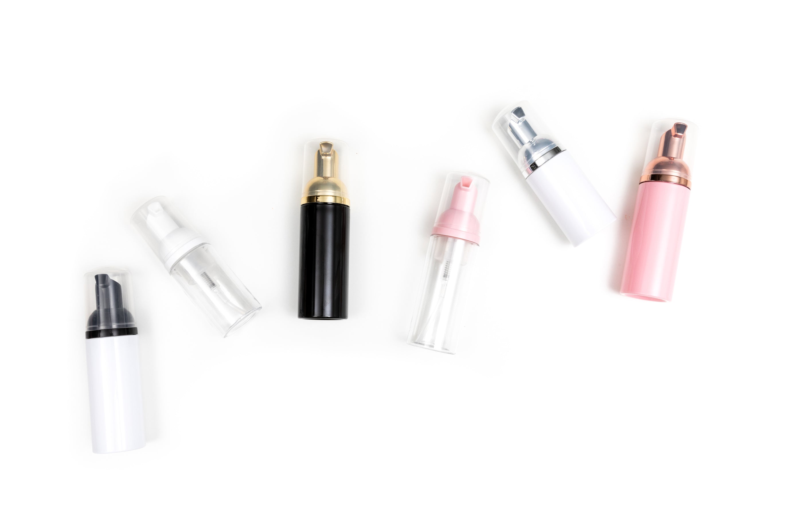 Custom foam lash cleanser bottles with logo